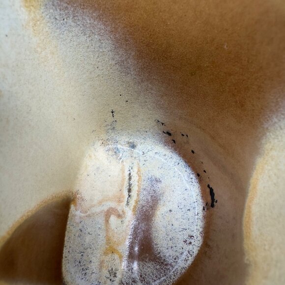 Vintage Frankoma Pottery Double Herb Pot Planter Shell Pen Holder USA Retro - Picture 10 of 14